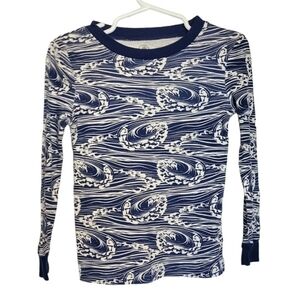 K1019 * Body Glove Boys Wave Print PJ Top Blue White Size 5